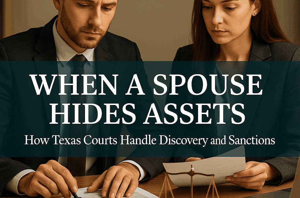 When a Spouse Hides Assets: How Texas Courts Handle Discovery and Sanctions