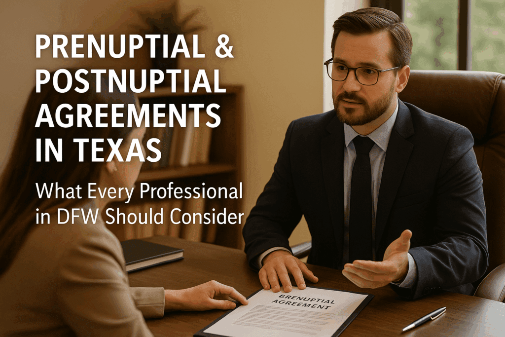 Prenuptial and postnuptial agreements in Texas for DFW professionals