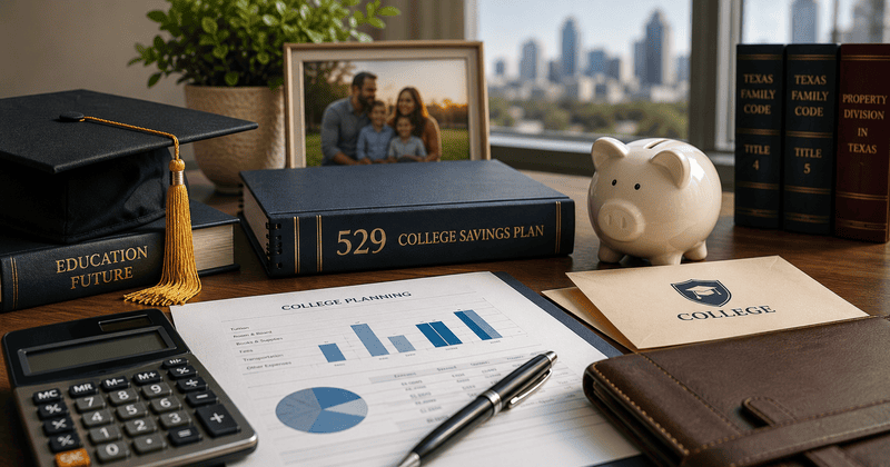 529 college savings account planning during a Texas divorce