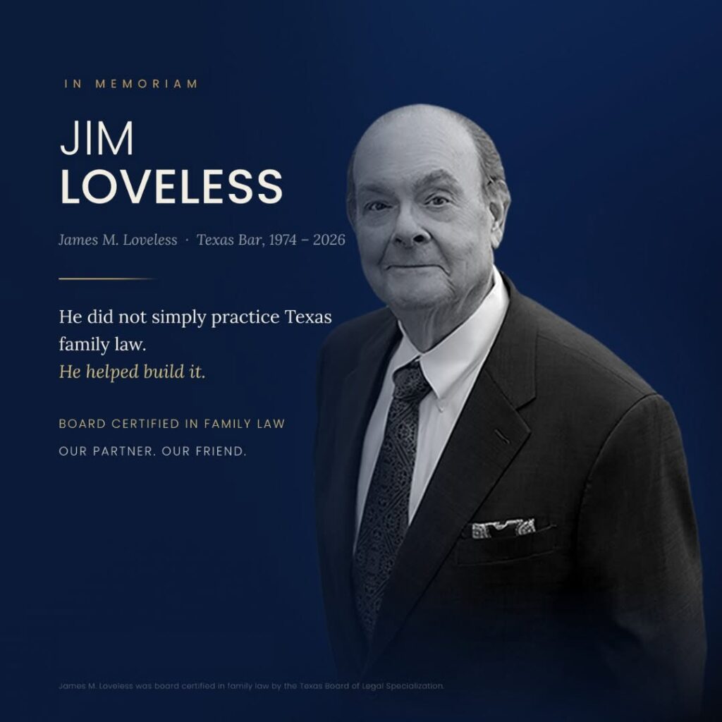 Jim Loveless, longtime Texas family law attorney and partner at Webb Family Law