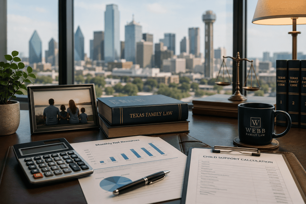 Texas child support calculation for higher-income parents in Dallas