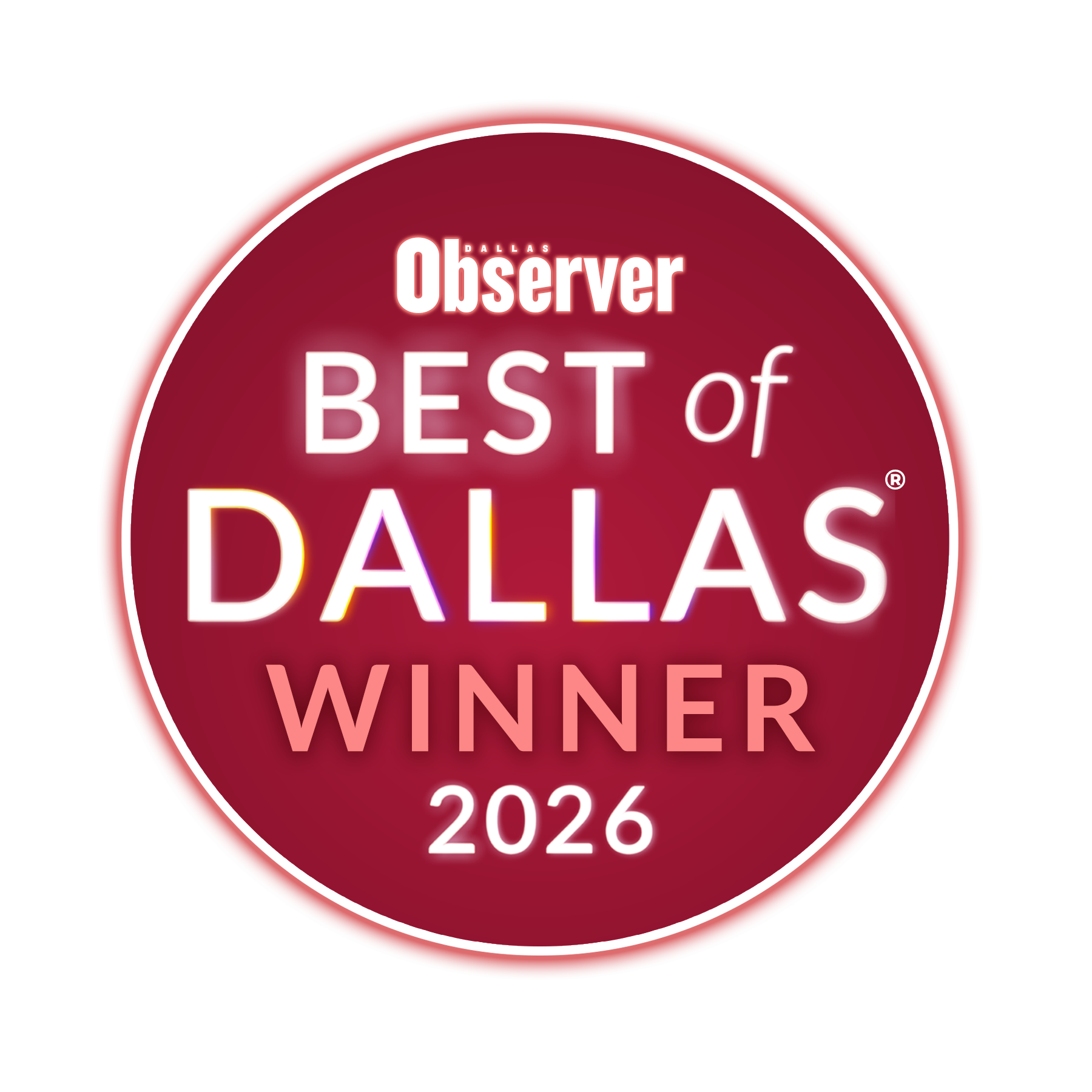 Dallas Observer Best of Dallas Winner 2026 award badge for Webb Family Law, PLLC
